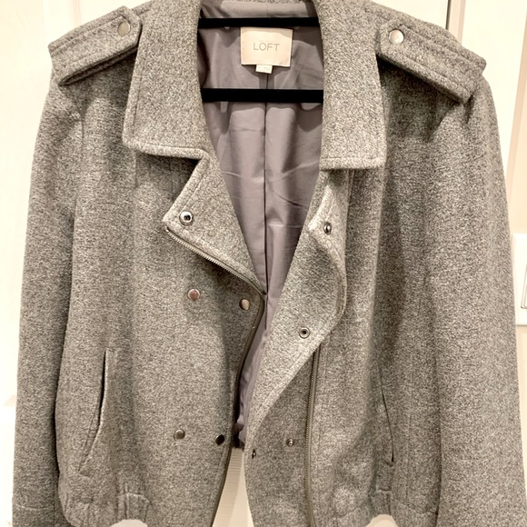 Ann Taylor lined moto jacket. Petite XL. - Picture 2 of 5